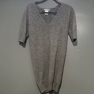 Lacoste Sparkly Gray Knit Sweater Dreas
